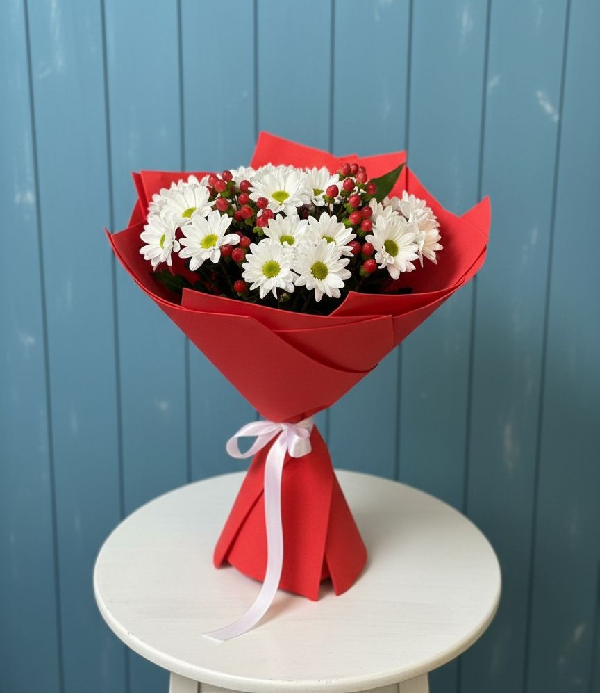 Букет цветов из: Хризантемы в Поселье