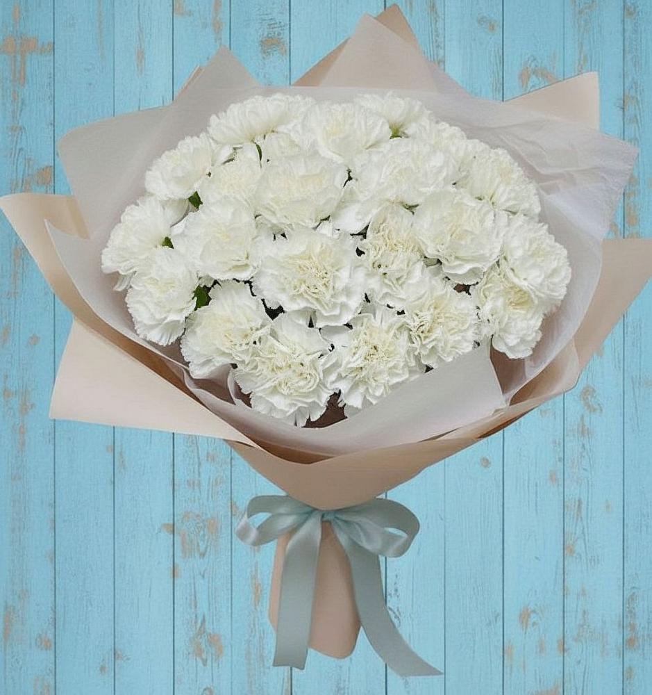 Букет цветов из: Гвоздики в Поселье