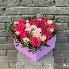 Цветочная композиция из Розы в коробке в Поселье