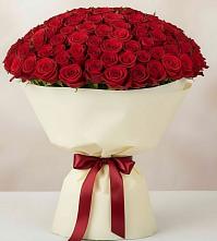 Букет 101 Красная роза Милано в Поселье