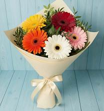 Букет цветов из:  Герберы в Поселье