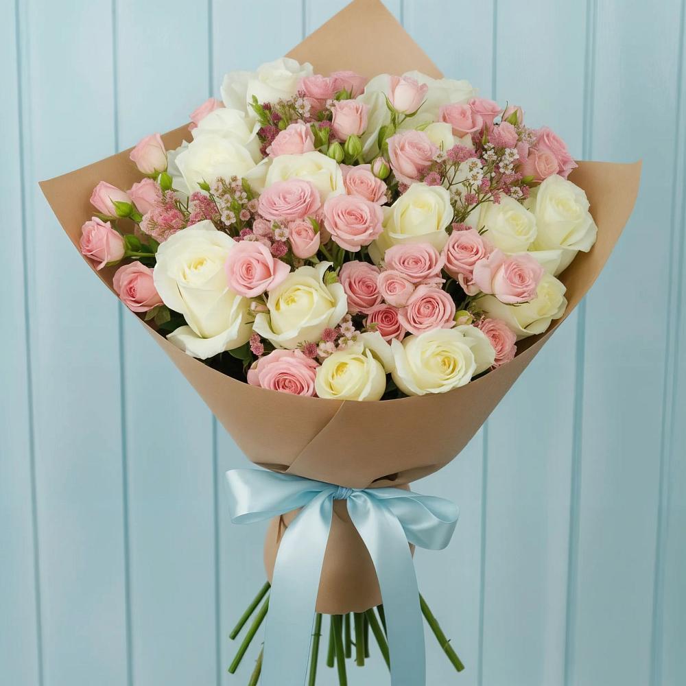 Букет цветов из: Розы в Поселье