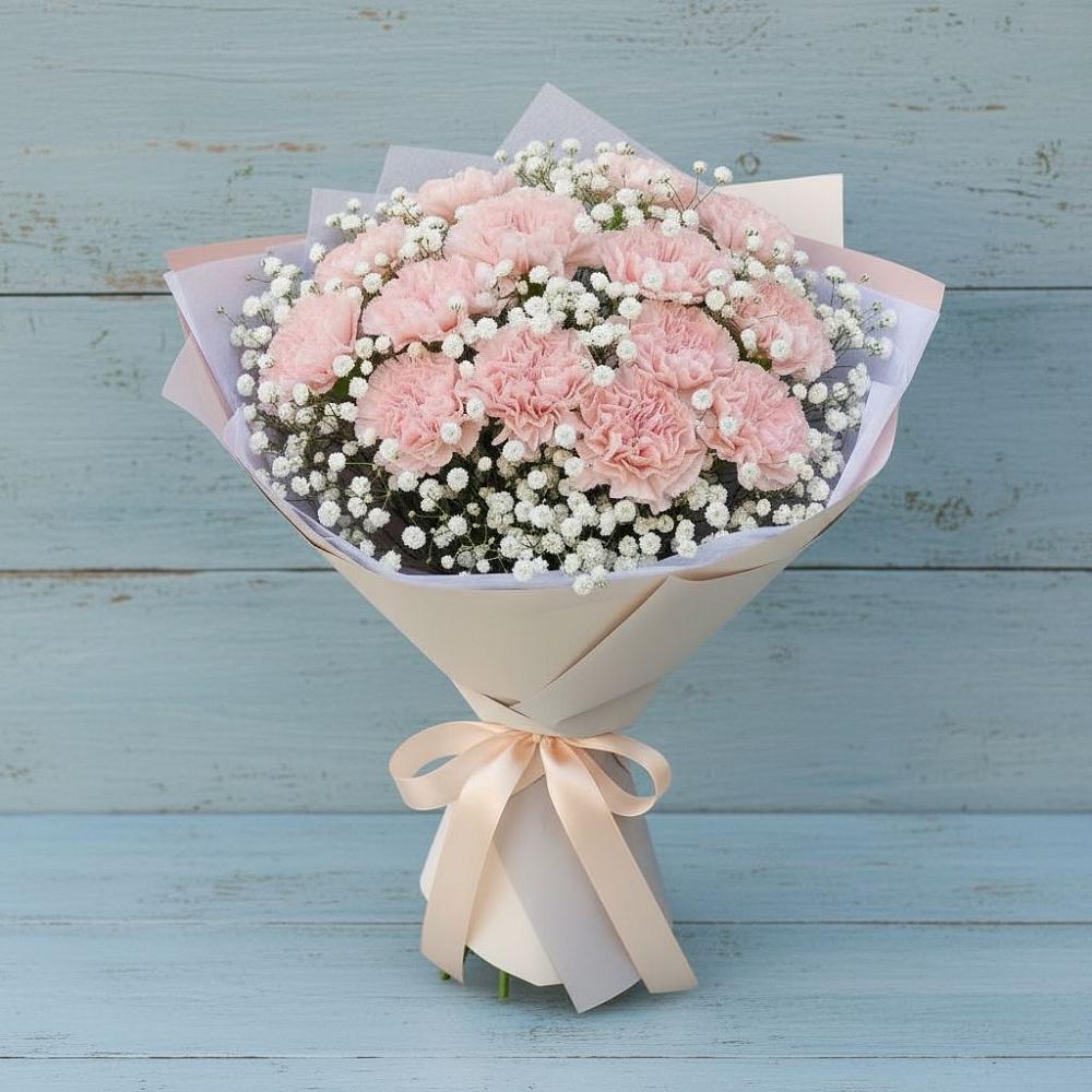 Букет цветов из: Гвоздики в Поселье