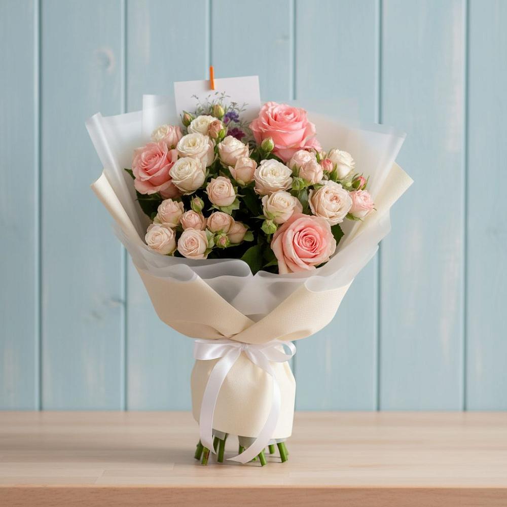 Букет цветов из: Розы в Поселье