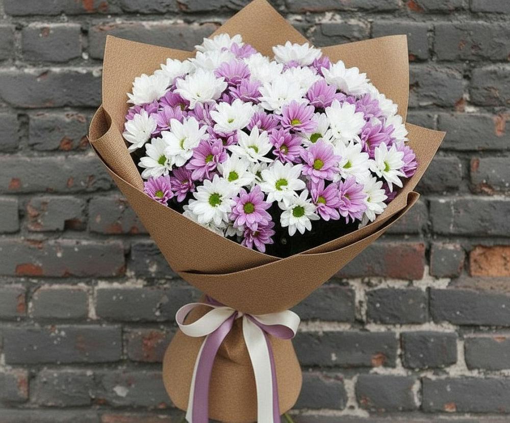 Букет цветов из: Хризантемы в Поселье