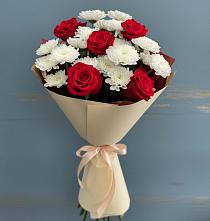 Букет цветов из:  Розы и Хризантемы в Поселье