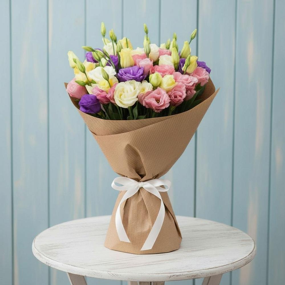 Букет цветов из: Лизиантусы в Поселье