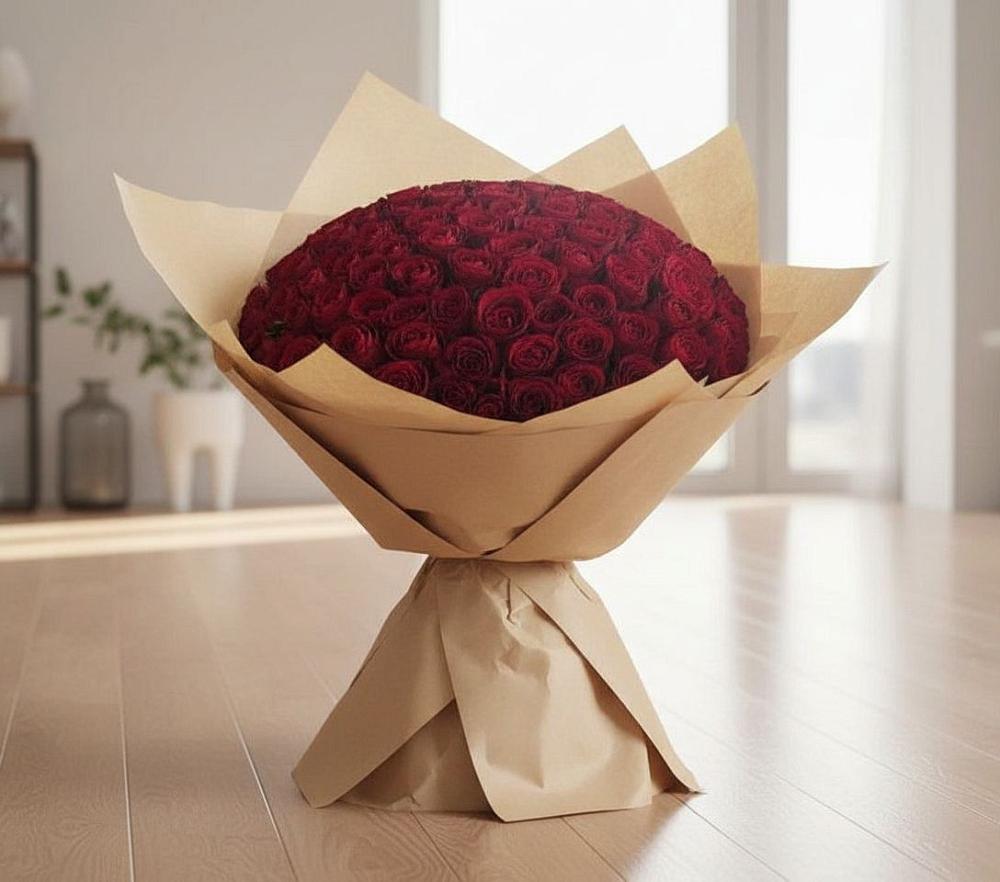Букет 101 Красная роза в Поселье