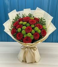 Букет цветов из:  Розы и Хризантемы в Поселье