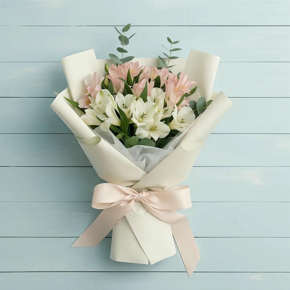 Букет цветов из: Альстромерии в Поселье