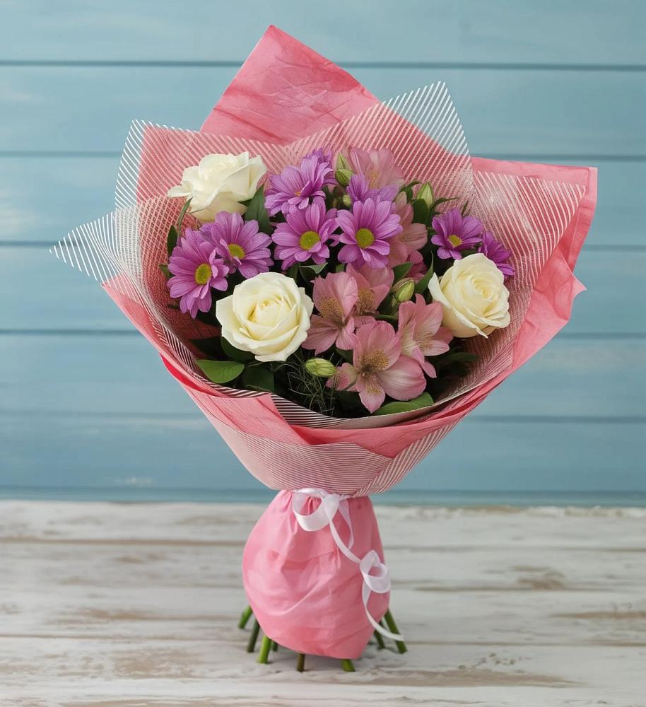 Букет цветов из: Герберы в Поселье