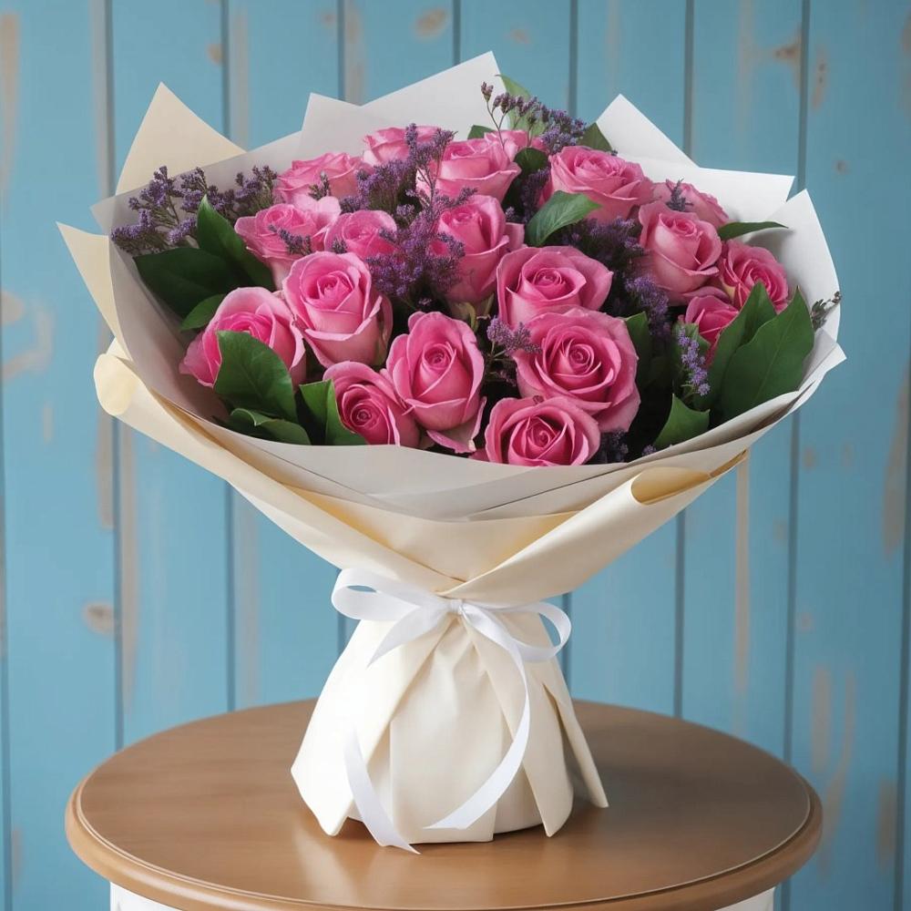 Букет цветов из: Розы в Поселье