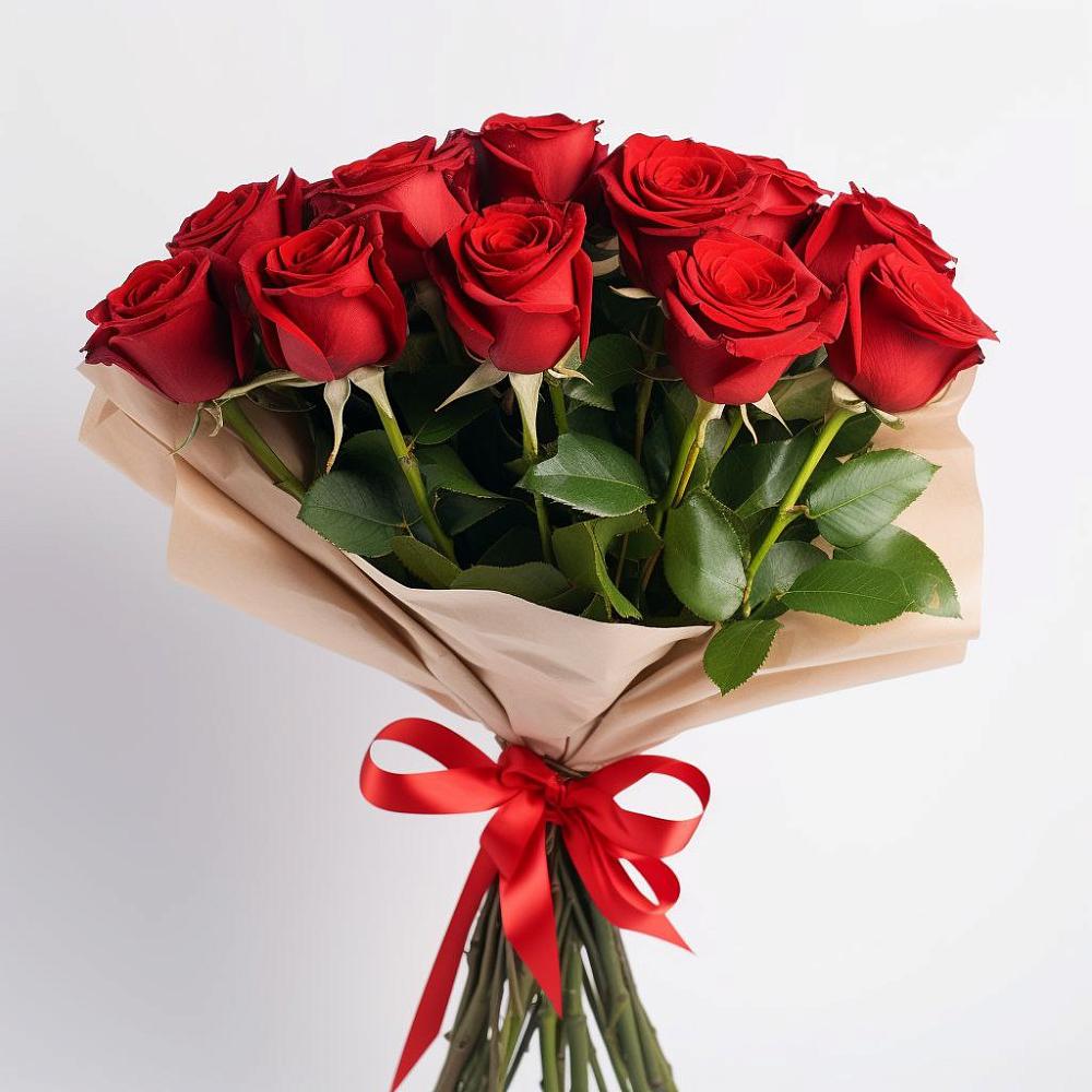 Букет 11 Красных роз Эдлесс Лав в Поселье