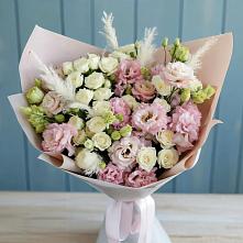 Букет цветов из:  Альстромерии и Розы в Поселье