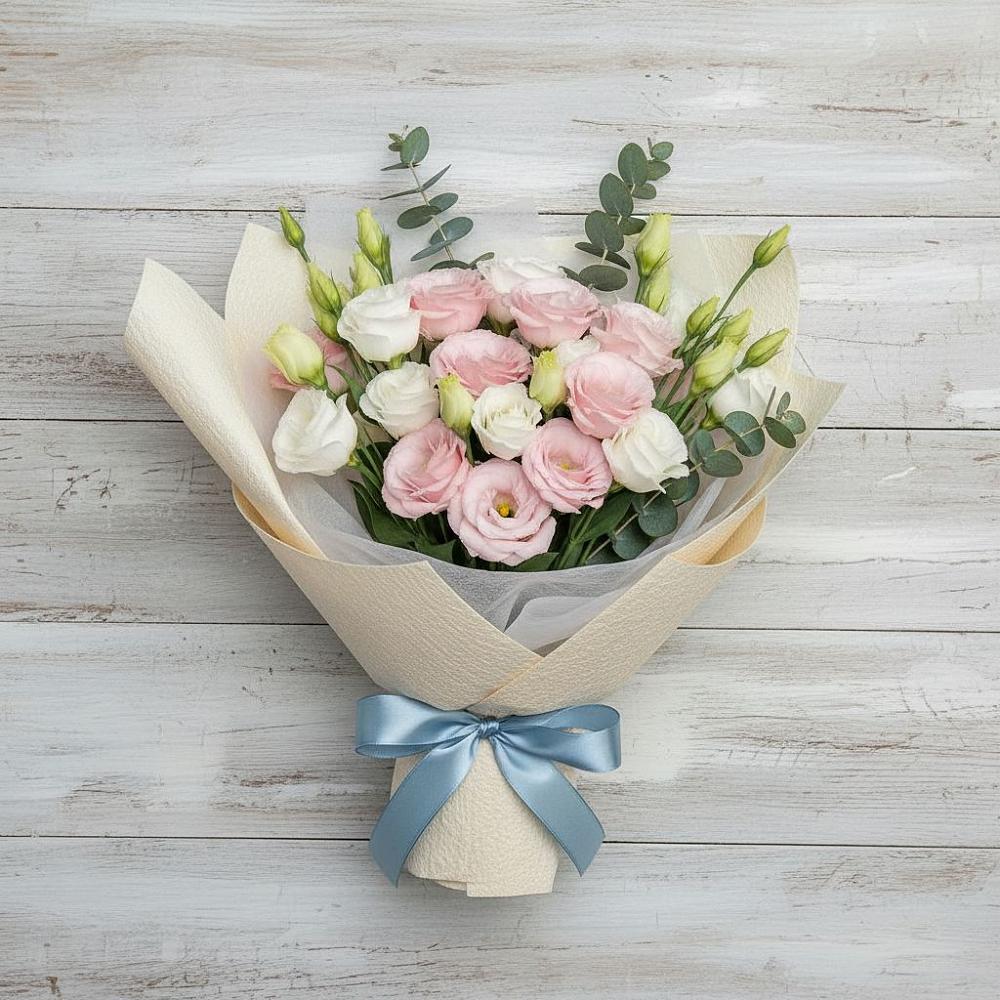 Букет цветов из: Лизиантусы в Поселье